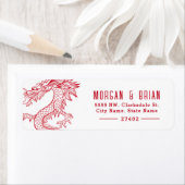 Étiquette Style Dragon pré-adressé (En situation)