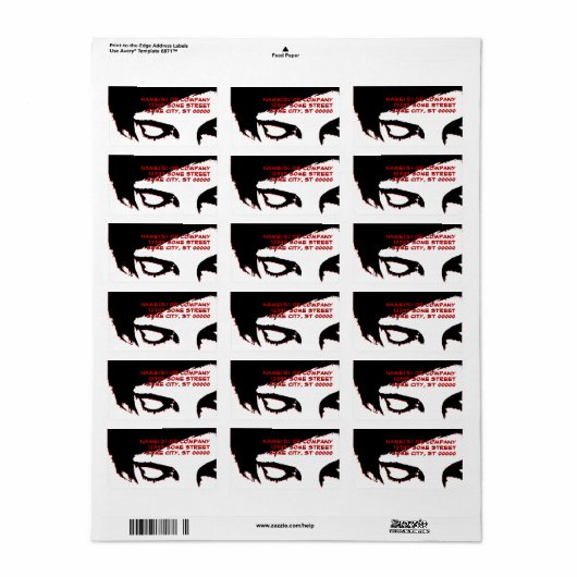 Étiquette style emo (Feuille entière)