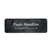 Étiquette Style féminin moderne élégant Script Gris Texture (Devant)