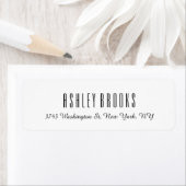 Étiquette Style moderne Blanc Plaine Élégante Unique (En situation)