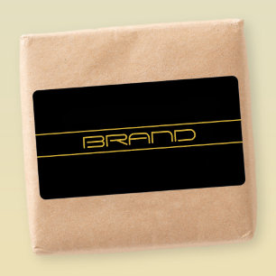 Étiquette Style moderne Editable Or Texte & Grilles