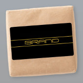 Étiquette Style moderne Editable Or Texte & Grilles