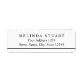 Étiquette Style moderne noir et blanc (Devant)