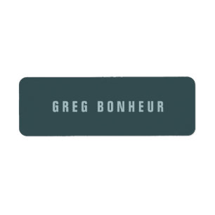 Étiquette Style moderne Nom de recherche gris bleu