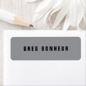 Étiquette Style moderne Nom de recherche | Gris et noir (En situation)