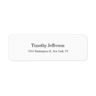 Étiquette Style moderne simple élégant blanc créatif