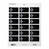 Étiquette Style Pearl Fleur de Lis (Feuille entière)