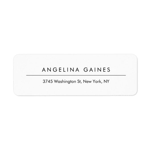 Étiquette Style Rétro classique minimaliste Professionnel (Devant)