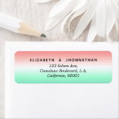 Étiquette Style rouge vert blanc dégradé noir Typographie (En situation)