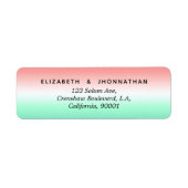 Étiquette Style rouge vert blanc dégradé noir Typographie (Devant)