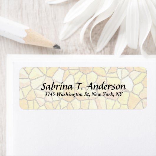 Étiquette Style Stylish Stone Wall Élégant Script moderne (En situation)