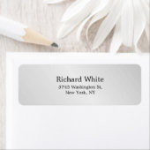 Étiquette Style tendance Silver Grey Plain Élégant minimalis (En situation)