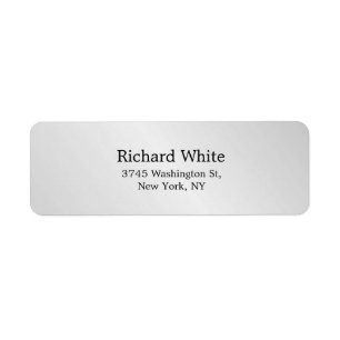 Étiquette Style tendance Silver Grey Plain Élégant minimalis
