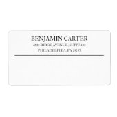 Étiquette Stylish Business Professional Logo Shipping Label (Devant)