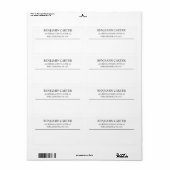 Étiquette Stylish Business Professional Logo Shipping Label (Feuille entière)