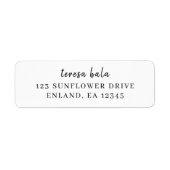 Étiquette Stylish Minimal White Script Design (Devant)