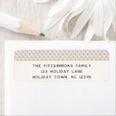 Étiquette Stylish Scandi Brown & White Return Address Labels (En situation)