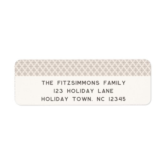 Étiquette Stylish Scandi Brown & White Return Address Labels (Devant)