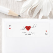 Étiquette Stylish Script Casino Vegas Wedding Return Address (En situation)