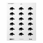 Étiquette Styracosaurus Dino Dinosaur (Feuille entière)