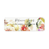 ÉTIQUETTE SUBTILE PEACH ROSE COULEUR D'EAU ROSE ADRESSE FLOR (Devant)