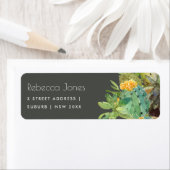 ÉTIQUETTE SUCCULENT CACTUS JARDIN FLORAL ADRESSE DE COULEUR  (En situation)