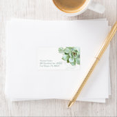 Étiquette Succulent Garden Botanical Mariage Adresse (En situation)
