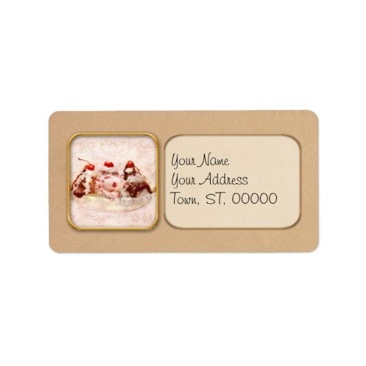 Étiquette Sucré - Crème glacée - Banana split (Devant)