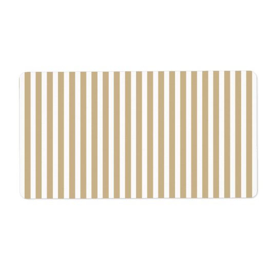 Étiquette Sucre de canne de Noël en or et blanc (Devant)