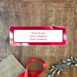Étiquette Sucre de canne personnalisé Red Christmas Adresse