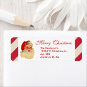 Étiquette Sucre de canne rouge Père Noël Frappe de Noël pers (En situation)