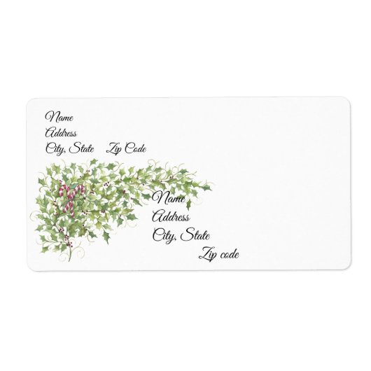 Étiquette Sucres de canne et Holly (Devant)