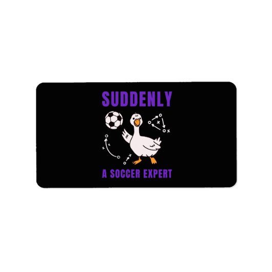 Étiquette Suddenly a soccer expert (Devant)