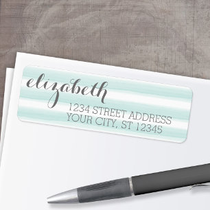 Étiquette Suite de papeterie Turquoise et gris Pastel pour f