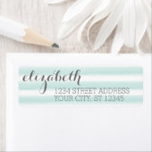 Étiquette Suite de papeterie Turquoise et gris Pastel pour f (En situation)