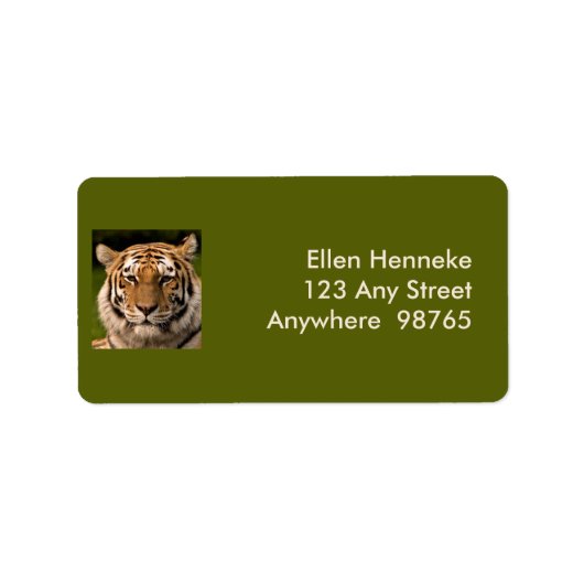 Étiquette Sumatran Tiger Portrait (Devant)