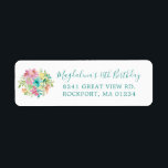 Étiquette Summer Floral 18th Birthday Adresse de retour<br><div class="desc">Ajoutez une jolie touche à votre enveloppe d'invitation pour 18e anniversaire. Un bouquet de fleurs d'aquarelle d'été orne le côté gauche. Une police de caractères classique laissez les gens connaître l'occasion spéciale. Une police traditionnelle ajoute l'adresse.</div>