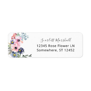 Étiquette Summer Floral Adresse de retour