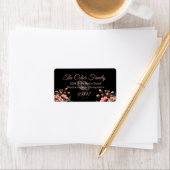 Étiquette Summer Floral Wedding Design Address (En situation)