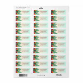 Étiquette Summer Tropical Pineappy Feuille Floral Adresse (Feuille entière)