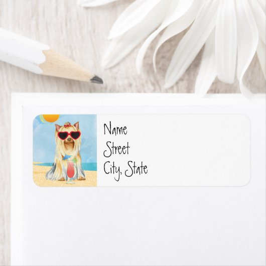 Étiquette Summer Yorkie (En situation)