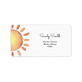 Étiquette Sun aquarelle (Devant)