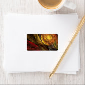 Étiquette Sun Flower Floral Moderne Art Motif Abstrait (En situation)