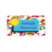 Étiquette Sun Rainbow Name (Devant)