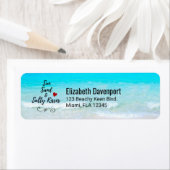 Étiquette Sun Sand and and Salty Kisses Tropical Beach (En situation)