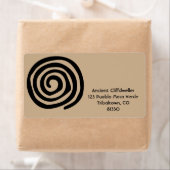 Étiquette Sun Spiral Native American Tribal Rock Art (En situation)