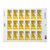 Étiquette Sunburst et Nuages Chou Jar (Feuille entière)