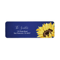 Sunflower Adresse de retour Label Mason Jars Rusti