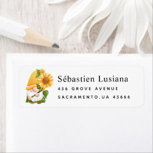 Étiquette Sunflower Baby shower Adresse de retour