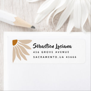 Étiquette Sunflower Baby shower Adresse de retour